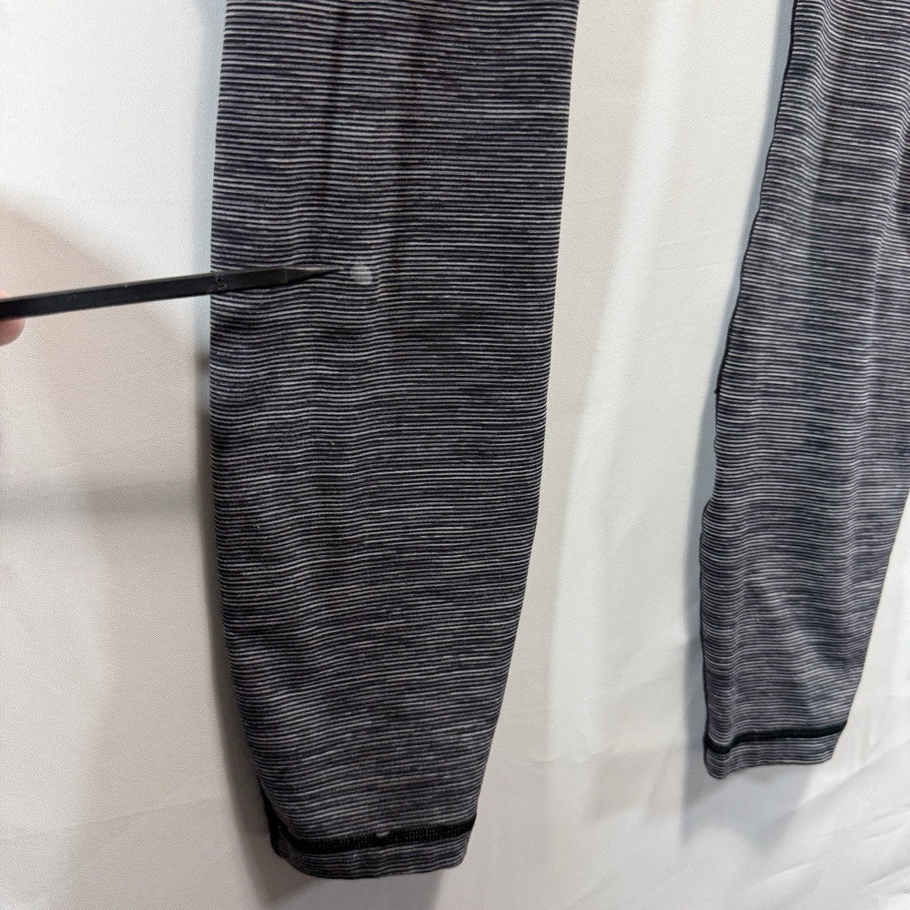 Lululemon Train Times 7/8 Pant Size 6 WAFS Gray Black Slate Mesh Panels Leggings - Picture 2 of 9